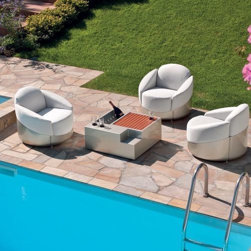 Moderner Sessel - ASTREA - LONGHI S.p.a. - Polyurethanschaum / Stoff / Glasfaser