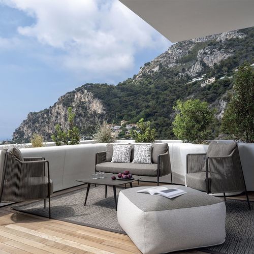 Modernes Sofa - URBAN - LONGHI S.p.a. - für Außenbereich / abperlendes Gewebe / Synthetikfaser