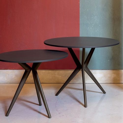 Moderner Couchtisch - URBAN - LONGHI S.p.a. - Aluminium / Gestell aus Aluminium / rund