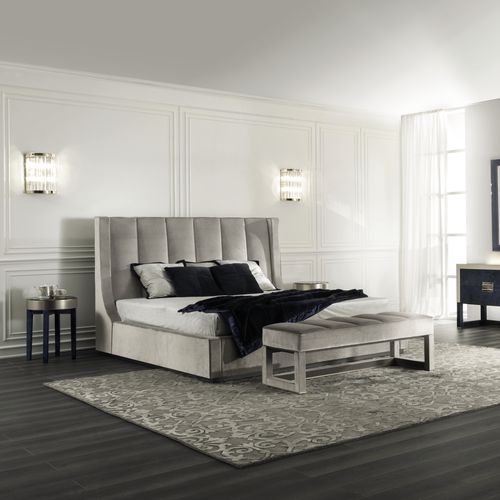 Doppelbett - KUBRICK  - LONGHI S.p.a. - modern / Polster / Kopfteil