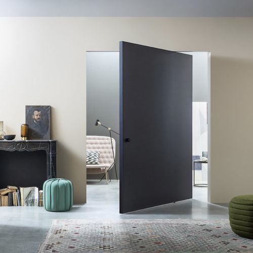 Tür für Innenbereich - COMPASS 55 - Lualdi - Holz / Aluminium / einflügelig