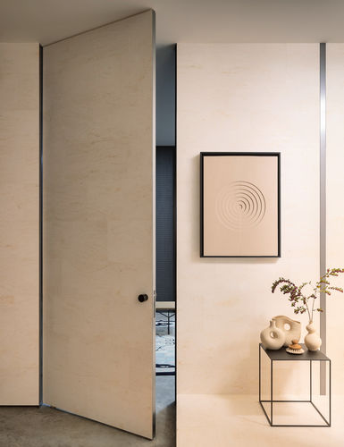 Tür für Innenbereich - Compassline 55 - Lualdi - Holz / Aluminium / einflügelig