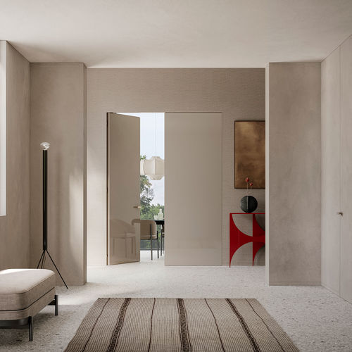 Holztür - RASOMURO 55S - Lualdi - für Innenbereich / Aluminium / einflügelig