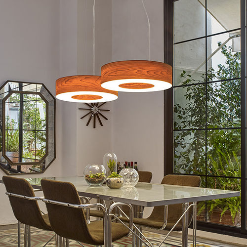 Hängelampe - SATURNIA - Lzf-Lamps - Holz / modern / mit Kabel
