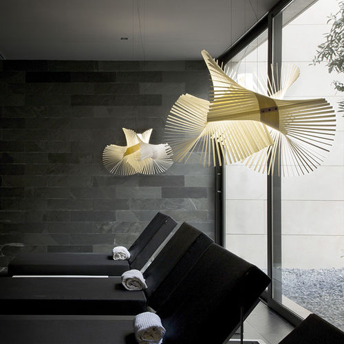 Hängelampe - MINIMIKADO - Lzf-Lamps - Holz / originelles Design / mit Kabel