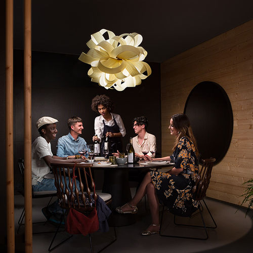 Hängelampe - AGATHA BALL - Lzf-Lamps - Holz / originelles Design / mit Kabel