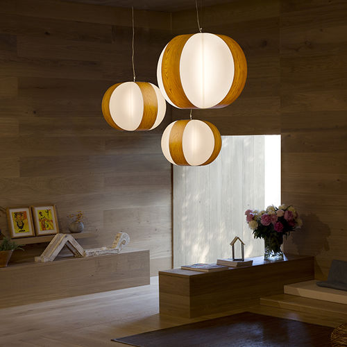 Hängelampe - CARAMBOLA - Lzf-Lamps - Holz / modern / schnurlos