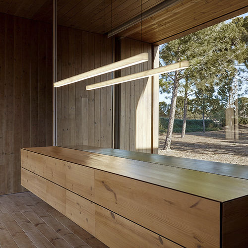Hängelampe - I-LINE - Lzf-Lamps - Holzfurnier / modern / mit Kabel