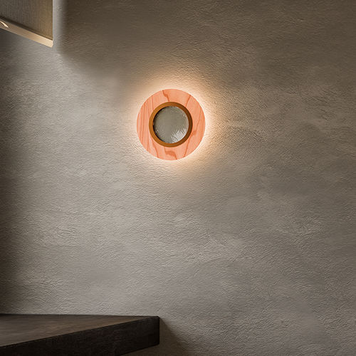 Moderne Wandleuchte - LENS - Lzf-Lamps - für den Innenraum / Holzfurnier / kreisförmig