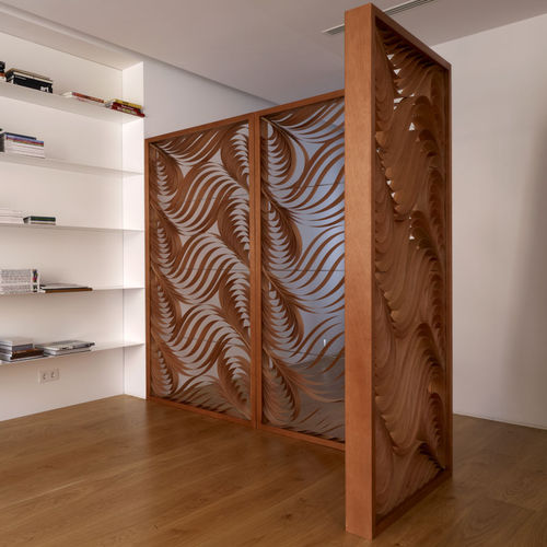 Moderner Paravent - PAISLEY - Lzf-Lamps - Holz / für Gewerbegebrauch / modular