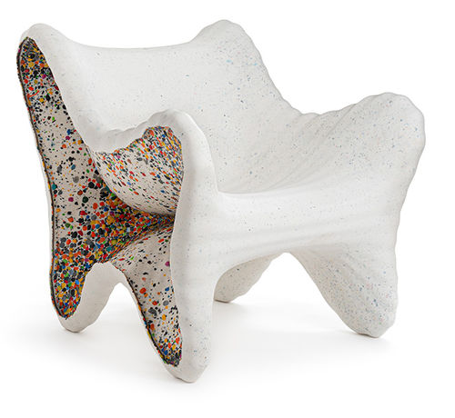 Sessel / originelles Design - IN-SIDE - MAGIS - Polyethylen / aus recyceltem Material / braun