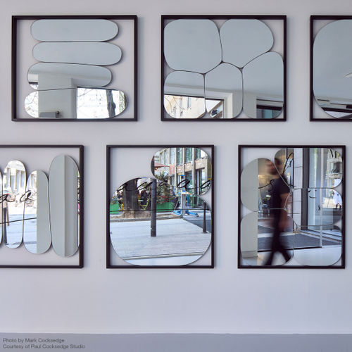 Wandmontierter Spiegel - MORPHED - MAGIS - modern / rechteckig / Aluminium