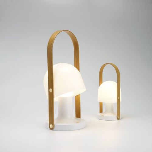 Tragbare Lampe - FOLLOWME PLUS - Marset Iluminacion - Eiche / Polycarbonat / Stil