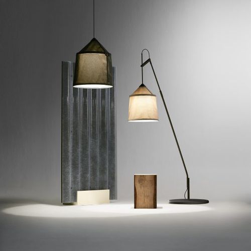 Stehleuchte - JAIMA - Marset Iluminacion - Edelstahl / Stoff / modern