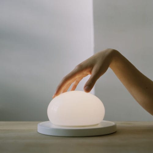 Tischlampe - BOLITA - Marset Iluminacion - Stahl / geblasenes Glas / modern