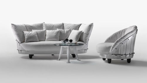 Sofa / originelles Design - ELOISA - Meritalia - grau / Zweisitzer