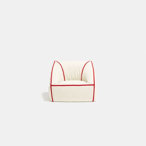 Sessel / originelles Design - CREASE - Meritalia - Wolle / Polster / rot