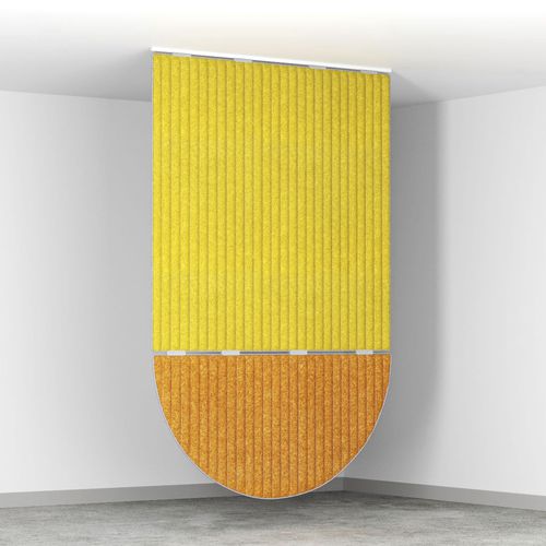 PET-Raumteiler - QuiltForms 54" Half Circle - MIO - Recyclingkunststoff / für Gewerbegebrauch / modular