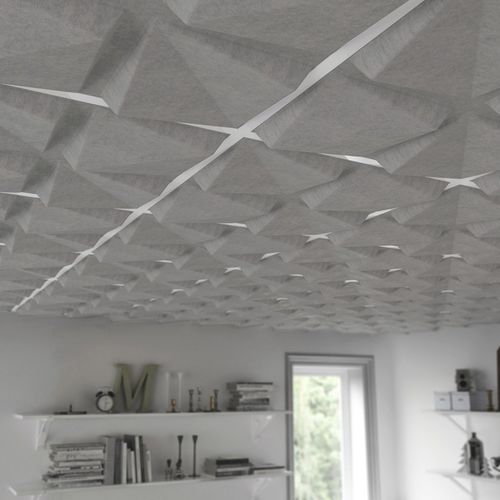 PET-Zwischendecke - Quad FeltForms - MIO - Recyclingkunststoff / aus Fliesen / für Wohnbereich