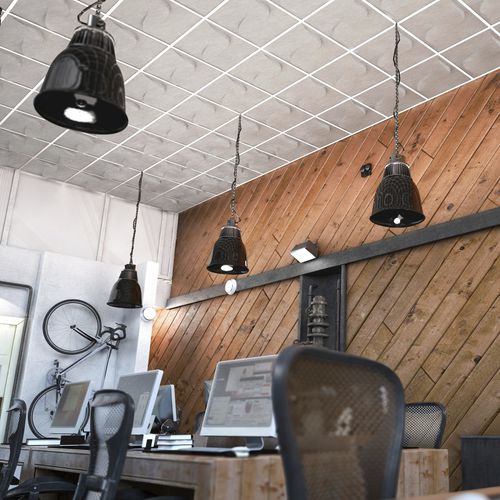 PET-Zwischendecke - Twist FeltForms - MIO - Recyclingkunststoff / aus Fliesen / für Büro