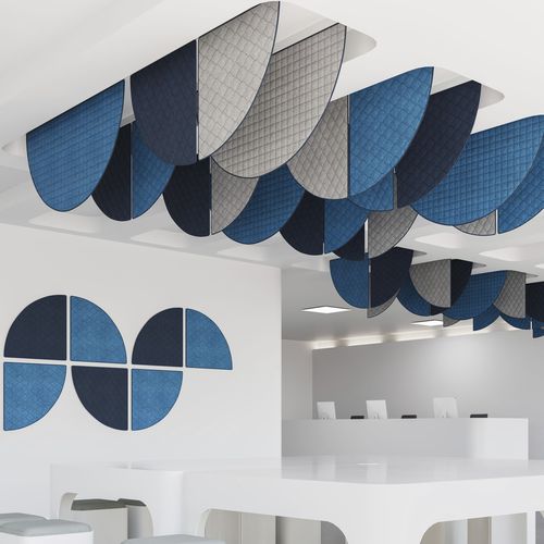 PET-Akustikbaffel - QuiltForms 27"  - MIO - Recyclingkunststoff / hängend / deckenmontiert