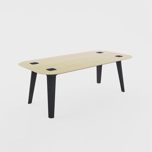 Moderner Couchtisch - Two Tone - MIO - Esche / Gestell aus Esche / rechteckig