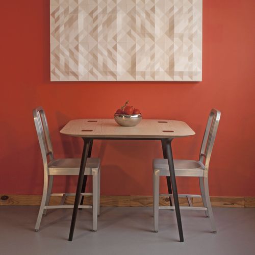Moderner Esstisch - Two Tone  - MIO - Esche / Stahl / Gestell aus Esche