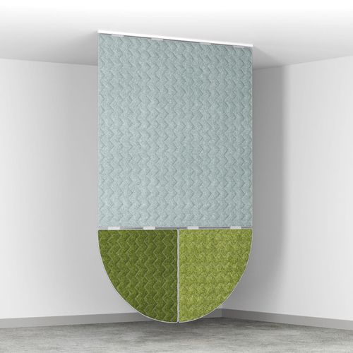 PET-Raumteiler - QuiltForms 27" Quarter Circle - MIO - Recyclingkunststoff / für Gewerbegebrauch / für den Innenraum