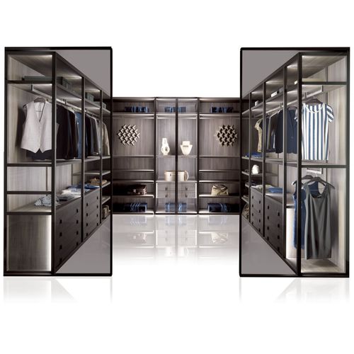 Begehbarer Kleiderschrank / Eck - PALO ALTO I-BOX - MisuraEmme SpA - modern / melaminbeschichtet / lackiertes Holz