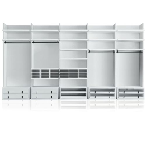 Wandmontierter begehbarer Kleiderschrank - MILLIMETRICA - MisuraEmme SpA - modern / lackiertes Holz / maßgefertigt
