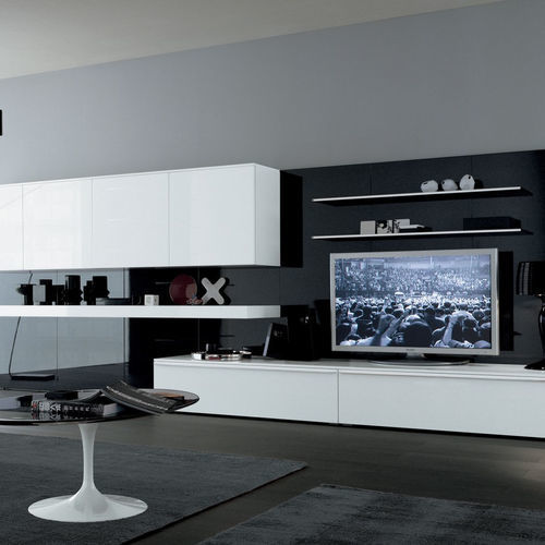 Moderne Wohnwand - TAO - MisuraEmme SpA - lackiertes Holz / Made in Italy / von Mauro Lipparini