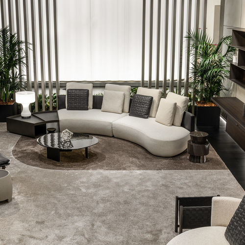 Modulsofa - ROSÈ - MisuraEmme SpA - Eck / organisches Design / Stoff