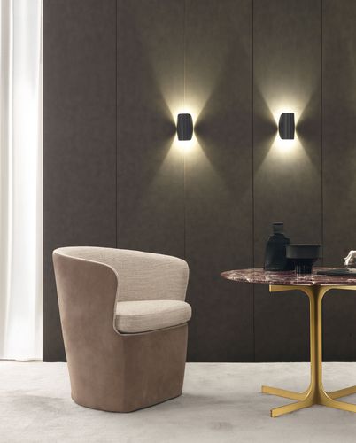 Moderner Sessel - SURFACE  - MisuraEmme SpA - Stoff / Leder / grau