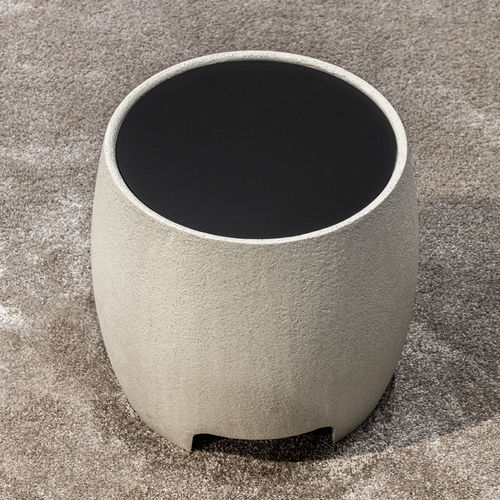 Moderner Beistelltisch - BOSTON - MisuraEmme SpA - Glas / Gestell aus Beton / Gestell aus Massivholz