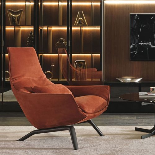 Moderner Sessel - ERMES - MisuraEmme SpA - Leder / Stoff / Polyurethan