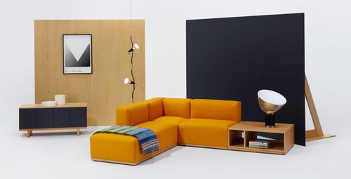 Modulsofa - GETA  - Modus - modern / Leder / orange