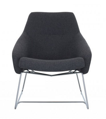 Moderner Sessel - RE WRAP - Modus - Leder / mit Kufengestell