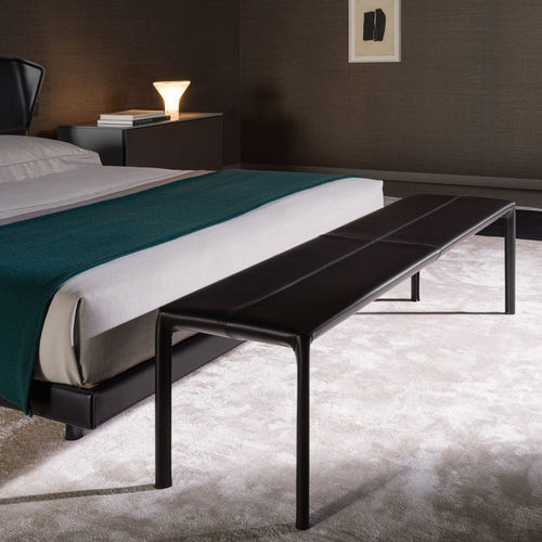 Moderner Bettbank - AZUL - Molteni&C - pulverbeschichteter Stahl / Leder / für Privatgebrauch