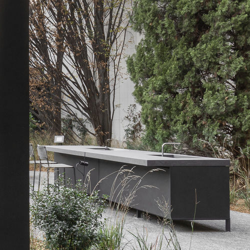 Outdoor-Küche - HELIOS - Molteni&C - modern / Stahl / Keramik