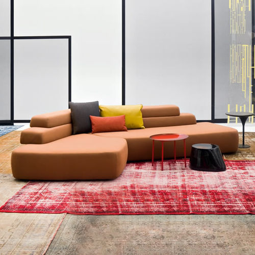 Modulsofa - RIFT - MOROSO - modern / Stoff / mit abnehmbarem Kissen