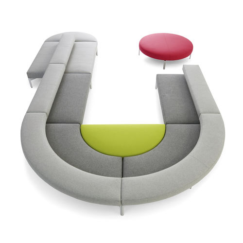Modulare Polsterbank - FREEFLOW - MOROSO - modern / Stoff / Gestell aus lackiertem Aluminium