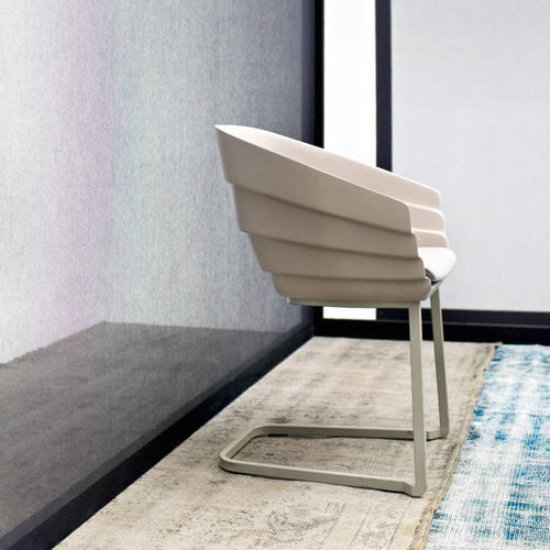 Moderner Stuhl - RIFT - MOROSO - für den Innenraum / Polyurethan / Stahl
