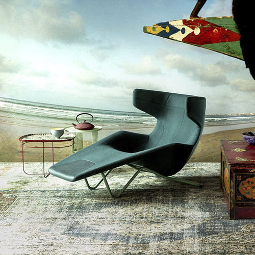 Moderne Liege - Take a Line For a Walk - MOROSO - Stoff / Leder / Stahl