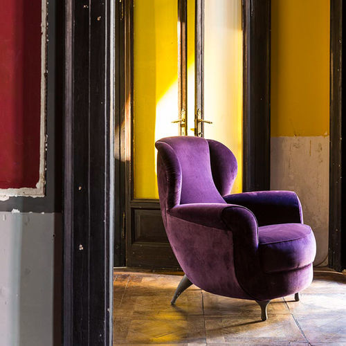 Klassischer Sessel - PAPY BERGERE - MOROSO - Leder / Polyurethanschaum / Stoff