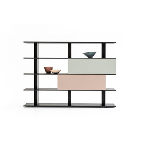 Modul-Bücherregal - FRAME-SHIFT - MOROSO - niedrig / Trennwand / modern