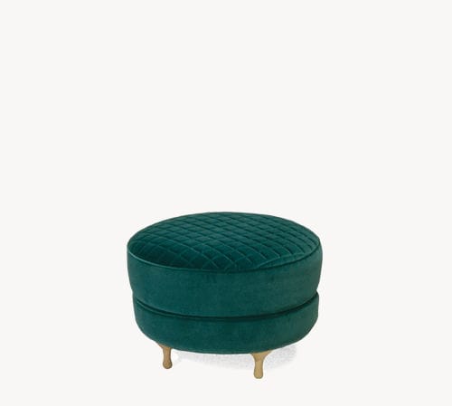 Klassisches Sitzkissen - BIG MAMA - MOROSO - Stoff / Leder / Buche