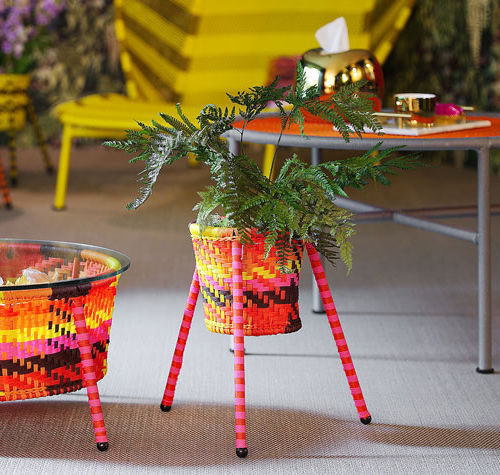 Polyethylen-Pflanzgefäß - JARDIN SUSPENDU - MOROSO - Stahl / auf Beinen / rund