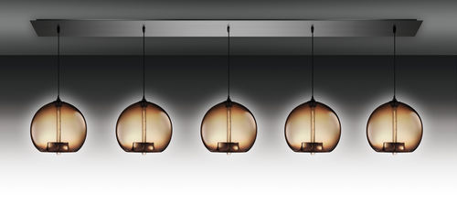 Moderne Deckenleuchte - LINEAR 5 - Niche Modern - linear / Glas / geblasenes Glas