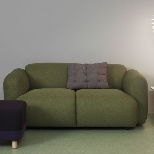 Modernes Sofa - SWELL - Normann Copenhagen - Stoff / braun / grau