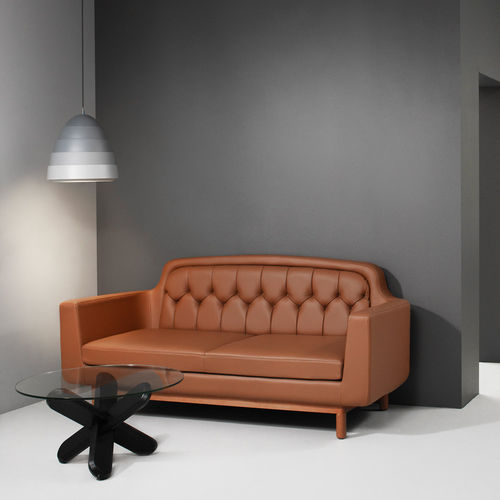 Modernes Sofa - ONKEL - Normann Copenhagen - Leder / braun / grau